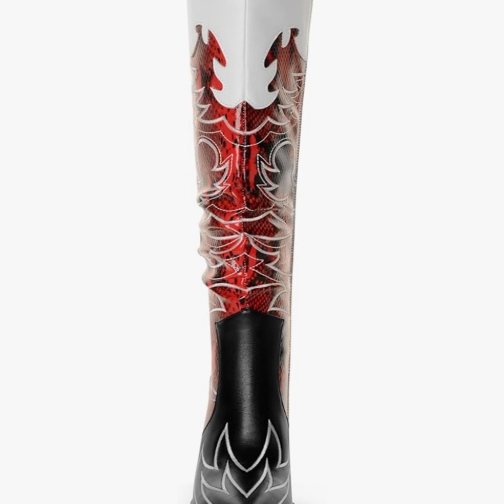 Stylish Red and Black Women's Boots